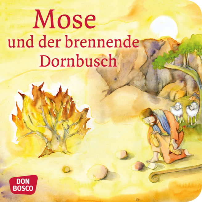 Mini-Bilderbuch «Mose und der brennende Dornbusch»