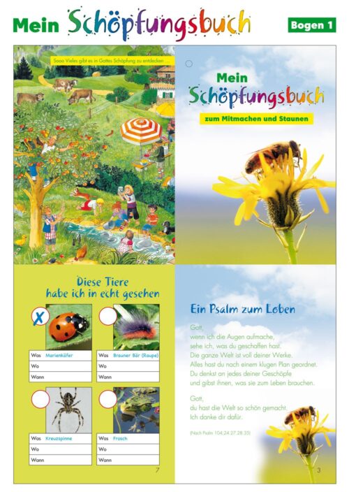 Bastelbogen «Mein Schöpfungsbuch»