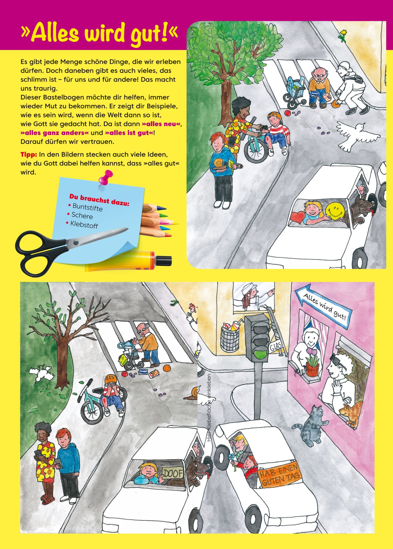 7364 Bastelbogen Alles wird gut